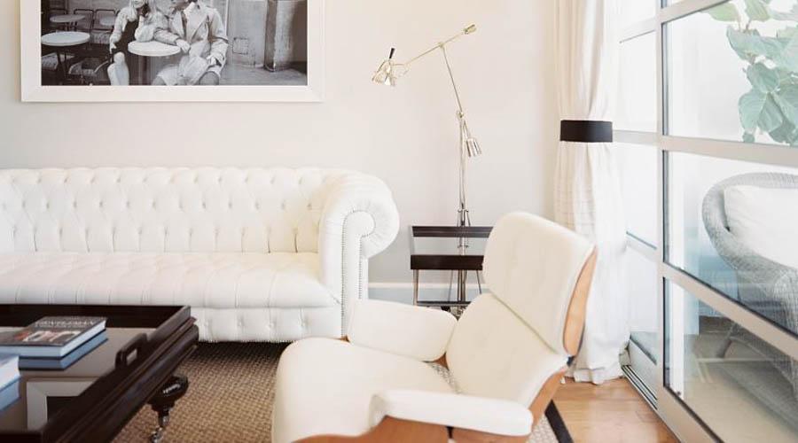 white luxurious living room