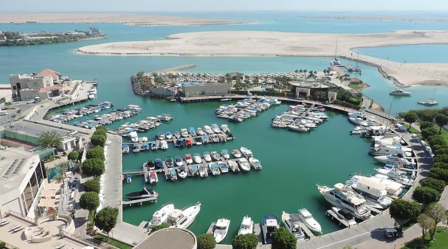 view from the hotel overlooking the marina